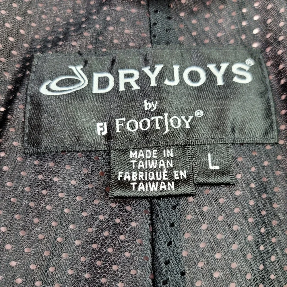 FootJoy DryJoys Golf‎ Jacket Mens Large Black Red Full Zip Performance Vented